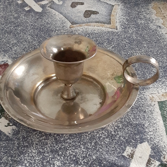 Vintage Other - Vintage candle holder silver